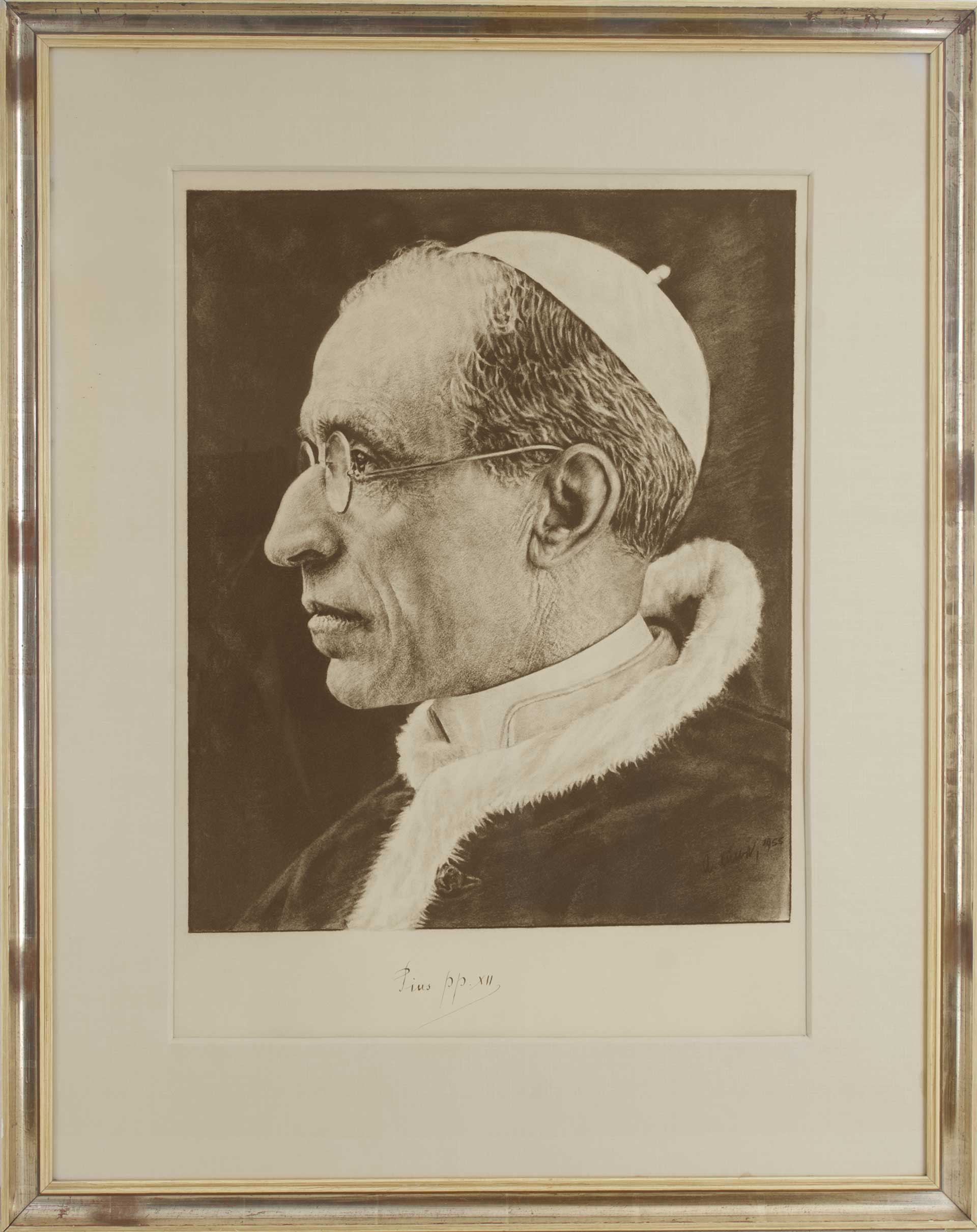 Inscribed portrait of Pope Pius XII Pope Pius XII