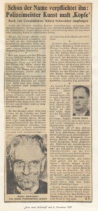 General report on artist August Kunst by the "Neue Ruhr Zeitung" - November 1957